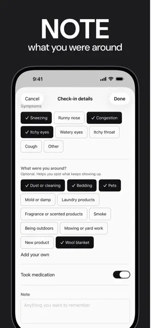 Allergy Tracker: Symptom Log screenshot 3