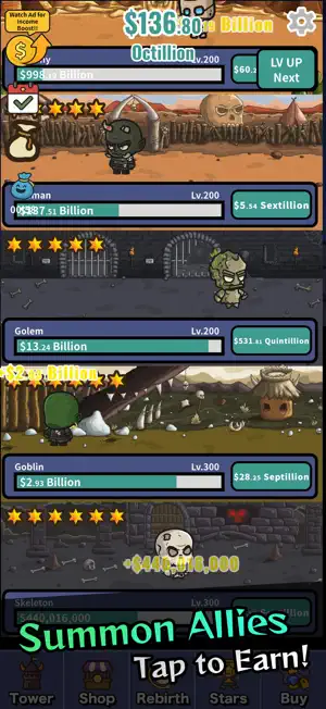 Idle Demon Tower: Monster RPG screenshot 2