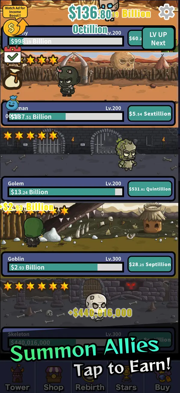 #2. Idle Demon Tower: Monster RPG (iOS) By: EGG STUDIO LIMITED LIABILITY CO