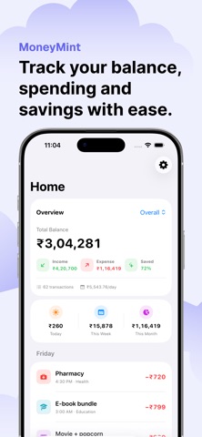 MoneyMint: Finance Tracker Screenshot 1 of 5