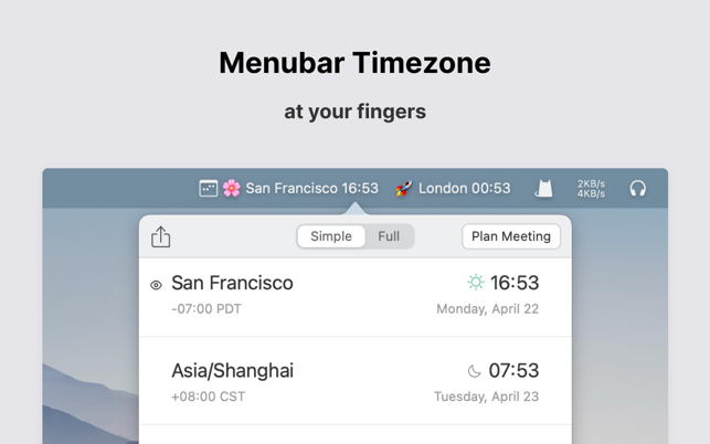 ‎World Clock Timezone - Zonerly Screenshot