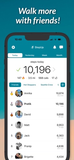 StepUp Pedometer Step Counter screenshot