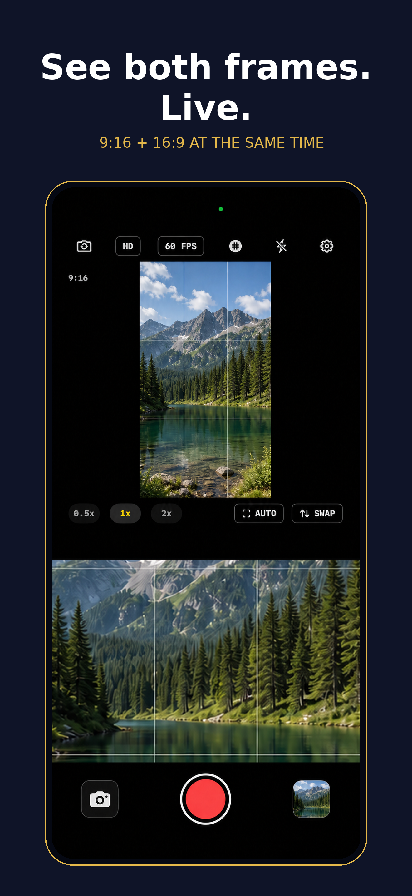 TwoTake: 9:16 + 16:9 Camera screenshot 2