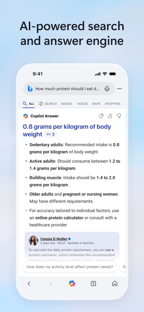Microsoft Bing Search - Intelligent Answer Engine
