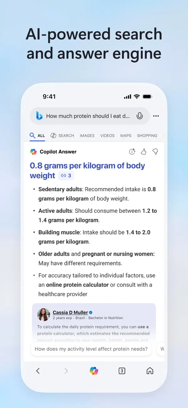 #1. Microsoft Bing Search (iOS) De: Microsoft Corporation