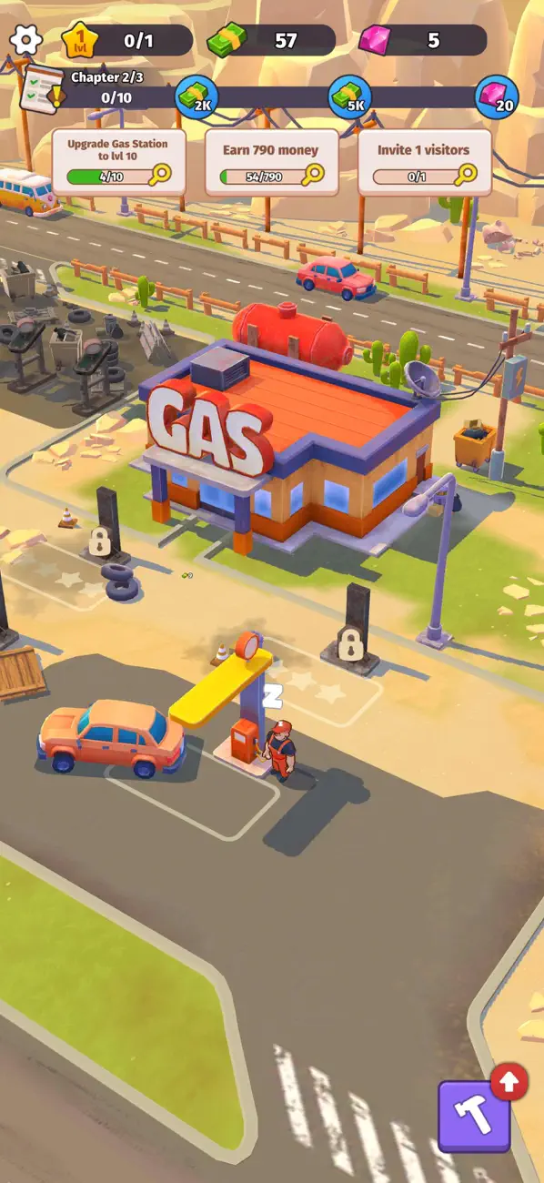 Roadside Empire: Gas station iOS Mod IPA screenshot 3 - iOS game interface