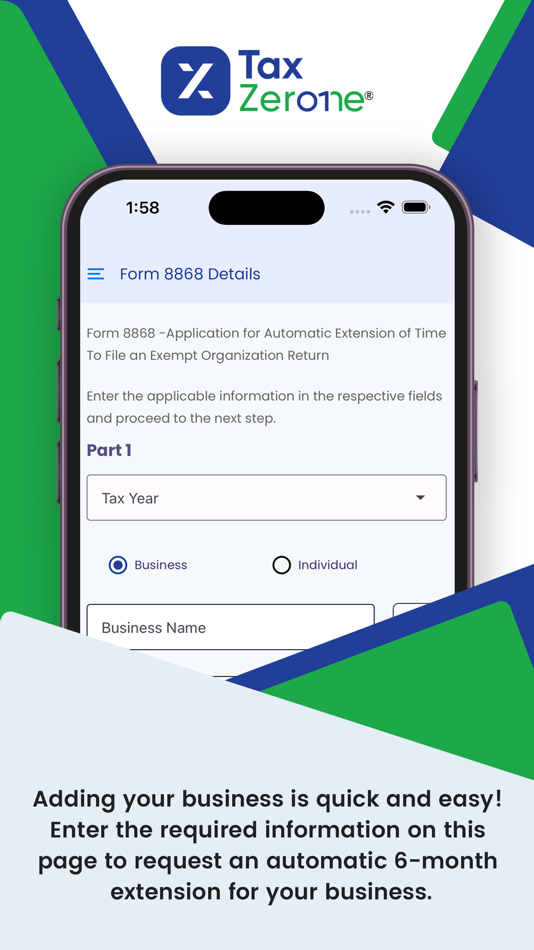 #3. E-File IRS Extension Form 8868 (iOS) 由: TaxZerone LLC