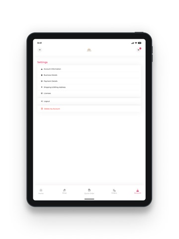 GNS Wholesale B2B iPad screenshot