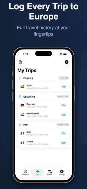 Schengen Calculator & Planner screenshot 2