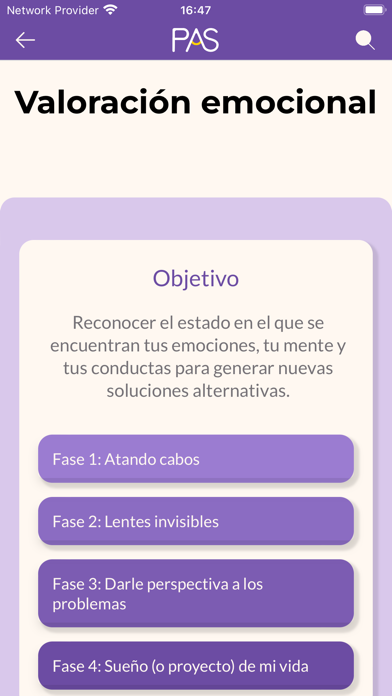 PAS:Psicología Autosustentable Screenshot