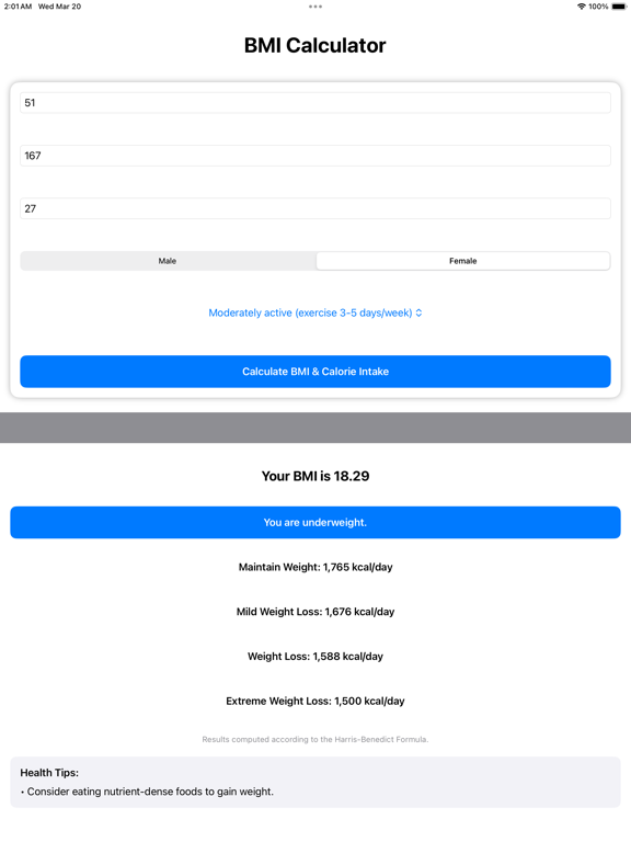 BMI & Calories Calculatorのおすすめ画像3