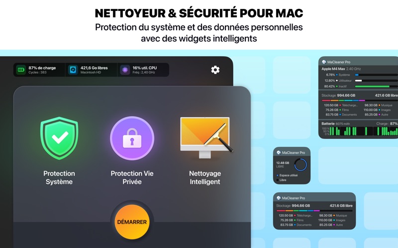 Screenshot #1 pour MaCleaner Pro - Nettoyage