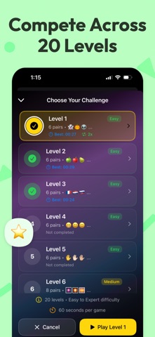 Emoji Match - Memory Game Screenshot 3 of 5