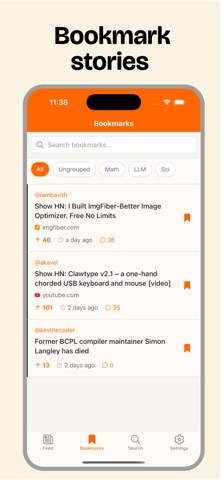 H for Hacker News iPhone screenshot