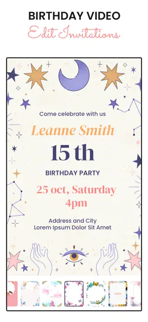 Video Invitation Birthday Card screenshot 2