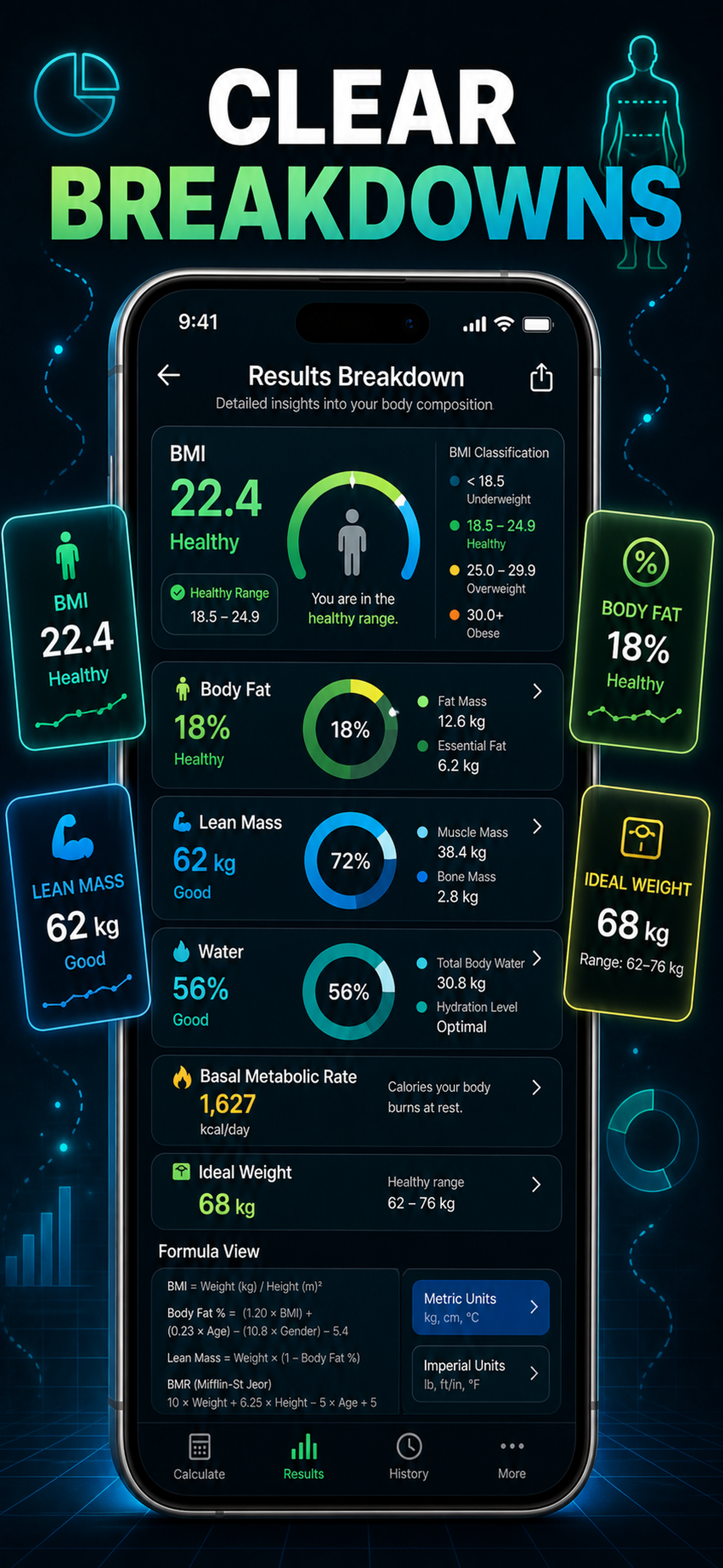 BMI Calculator: Body Fat Log screenshot 8