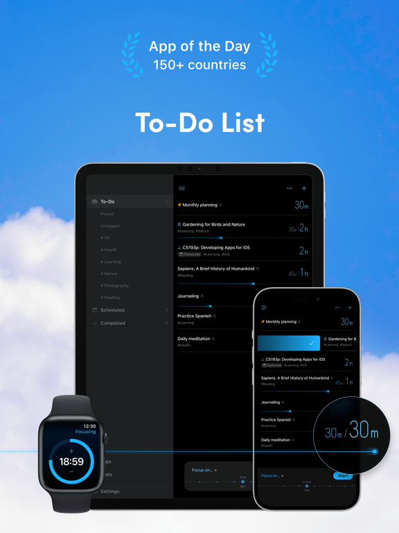 Bluebird Focus Timer iPad screenshot 2 - Productivity app