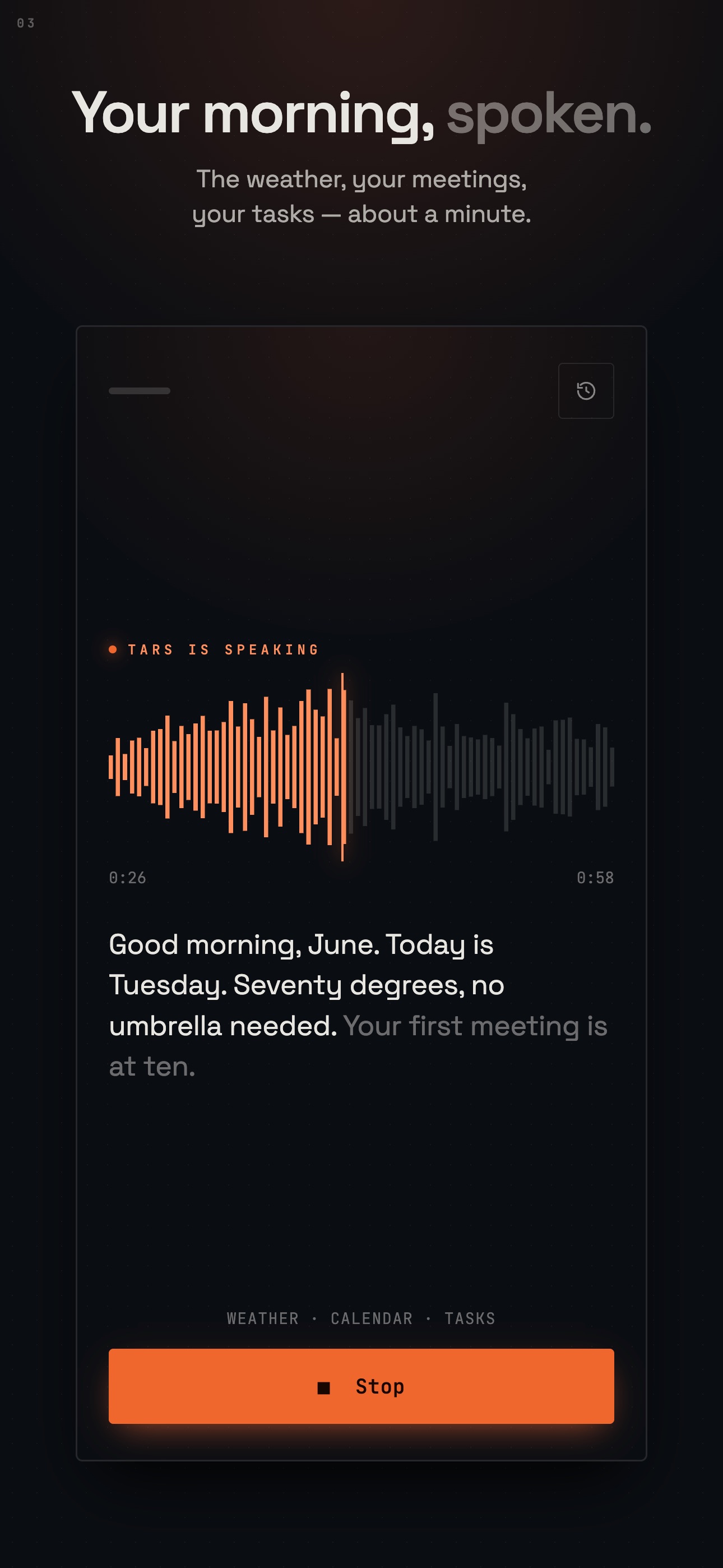 Screenshot 3 of TARS: AI Voice Alarm Clock