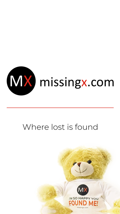 MissingX - Lost Property App Screenshot