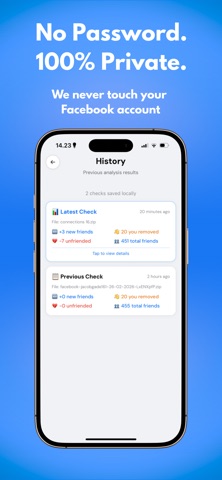 UnfriendCheck: Who Deleted Me iPhone screenshot