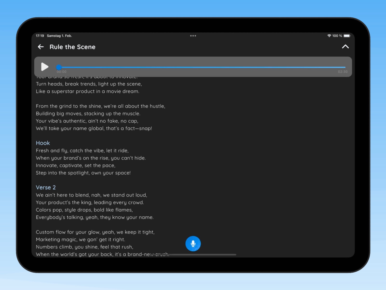 My Lyrics X ipad screenshot 1
