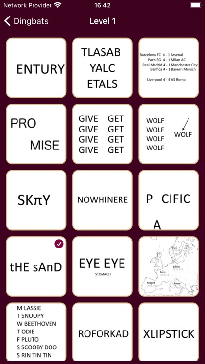 Dingbats - Between the lines