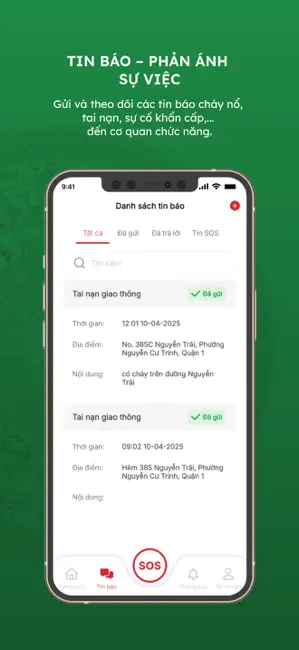 SOS An ninh trật tự CATP HCM iPhone screenshot 3