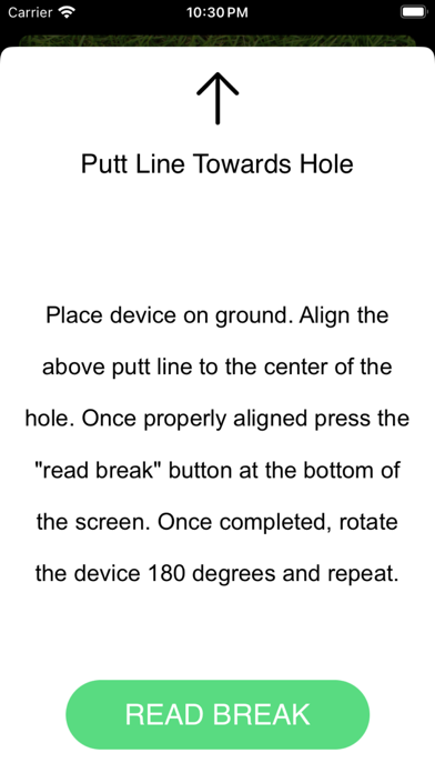 Percent Slope: Golf Green Read Screenshot