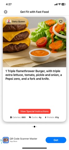 Get Fit with Fast Food iPhone screenshot