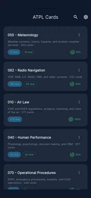 ATPL Cards - EASA Exam Prep screenshot 1