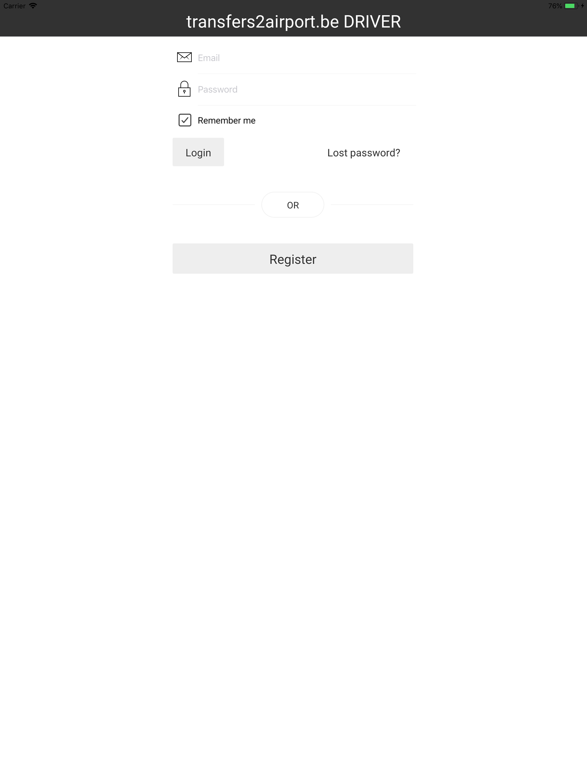 transfers2airport.be DRIVER screenshot 10