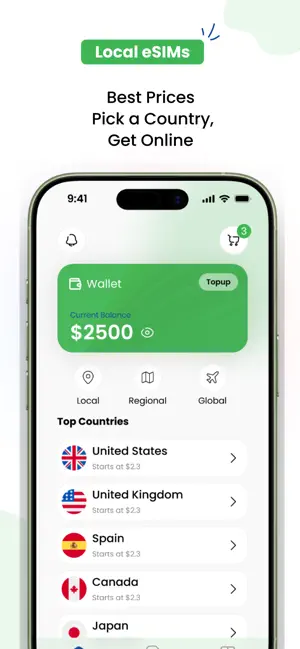 Smart eSIM screenshot 1