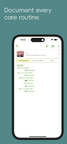 PlantTime: Reminders Records iPhone screenshot