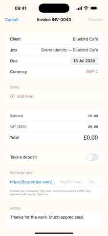SoloDock: Invoices and Jobs iPhone screenshot