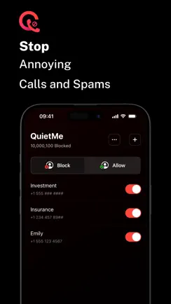 QuietMe - Call Blocker iPhone image 1