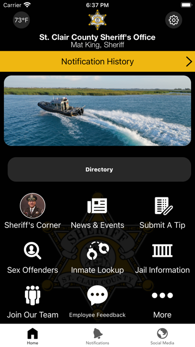 Screenshot 1 of St. Clair County Sheriff MI App