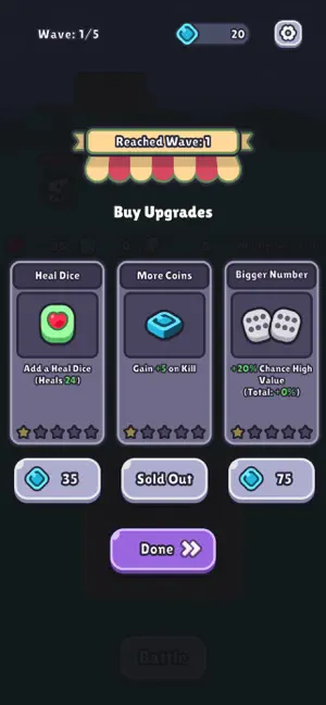 Dice Battle Puzzle screenshot 3