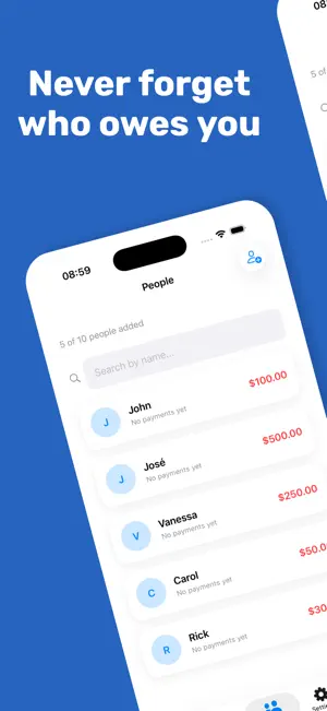 Who Owes Me - OweList screenshot 1