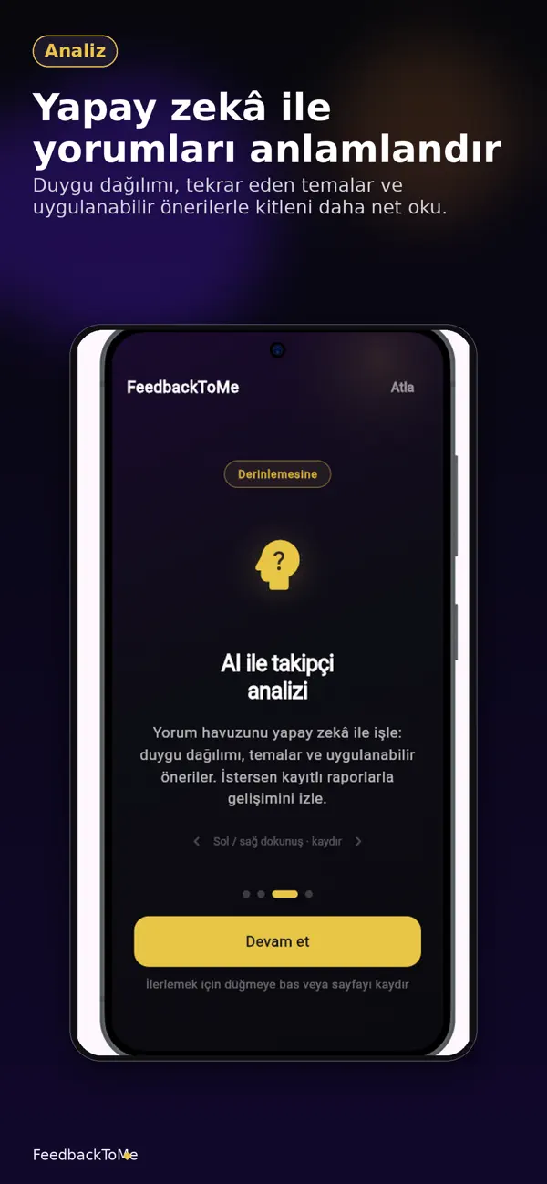 Screenshot #1 pour Feedback2Me App