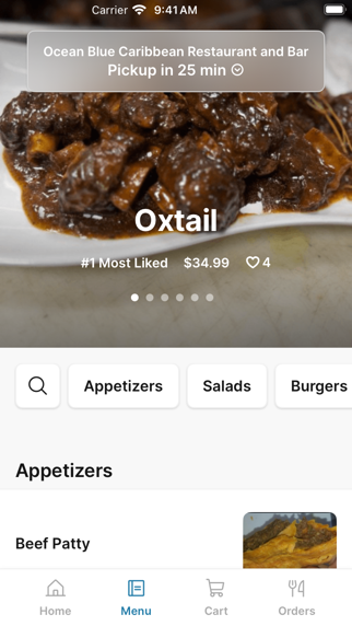 Ocean Blue Caribbean iPhone screenshot 2 - Food & Drink app