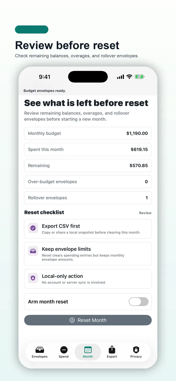 Screenshot #3 pour Private Budget Envelopes