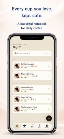 MyBrewNote: Coffee Journal iPhone screenshot