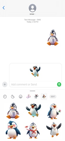 咯咯笑的企鹅贴纸 screenshot