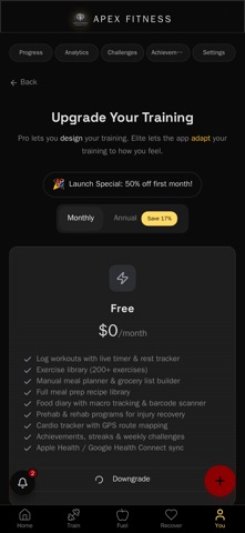 Apex Fitness: AI Gym Trainer iPhone screenshot