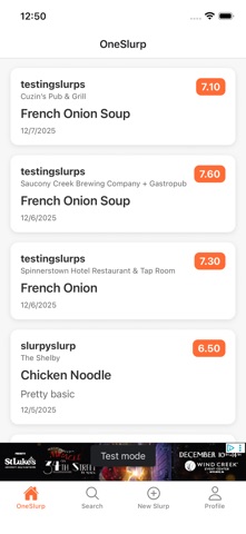 OneSlurp iPhone screenshot