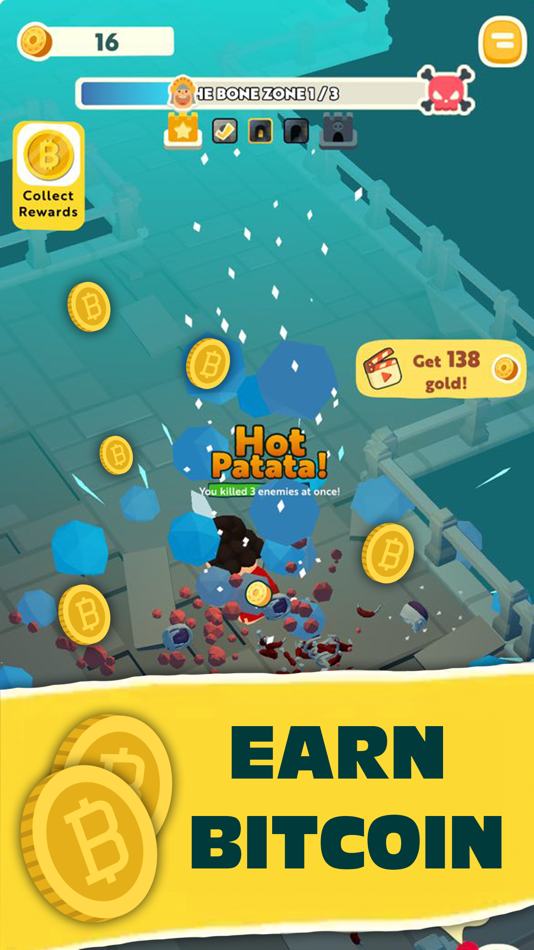 #1. Crypto Crawler: Earn Bitcoin (iOS) By: Roamer Games