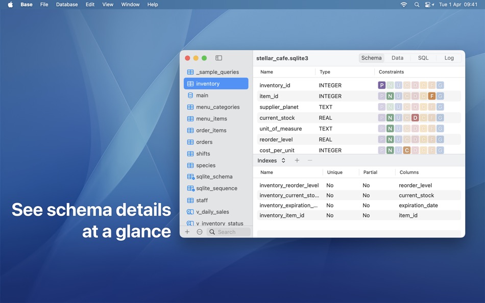 #1. Base - SQLite Editor (macOS) بواسطة: Menial