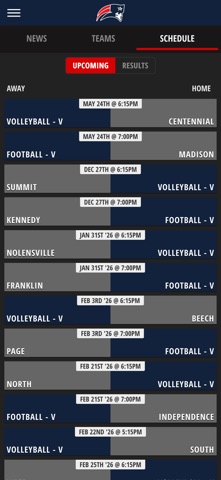 Homewood Athletics iPhone screenshot