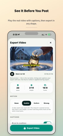 FacelessReel iPhone screenshot