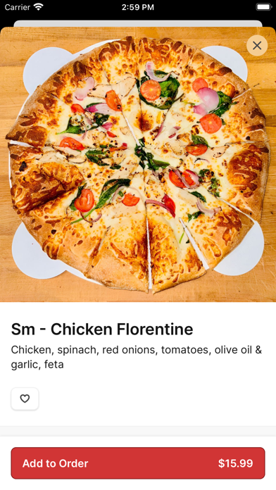 No Name Pizza iPhone screenshot 4 - Food & Drink app